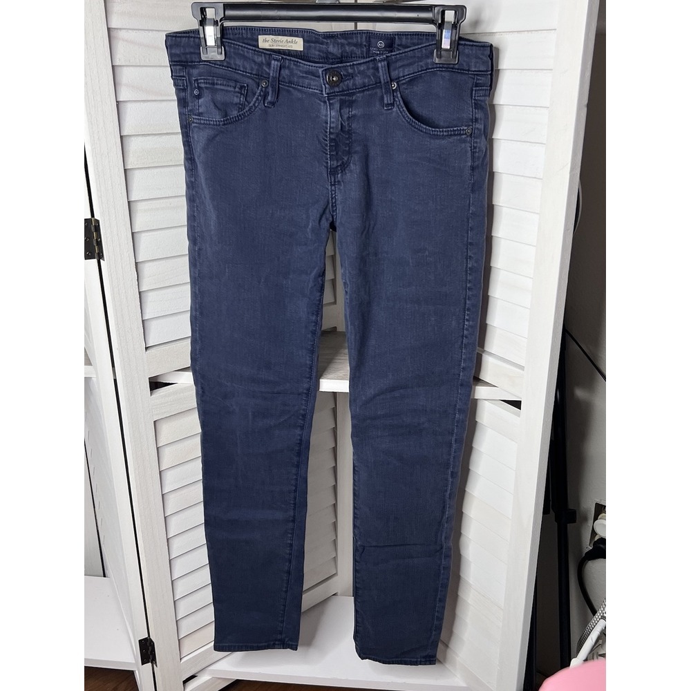 AG ADRIANO GOLDSCHMIED Blue THE STEVIE ANKLE Slim Straight Leg Jeans Sz 27R